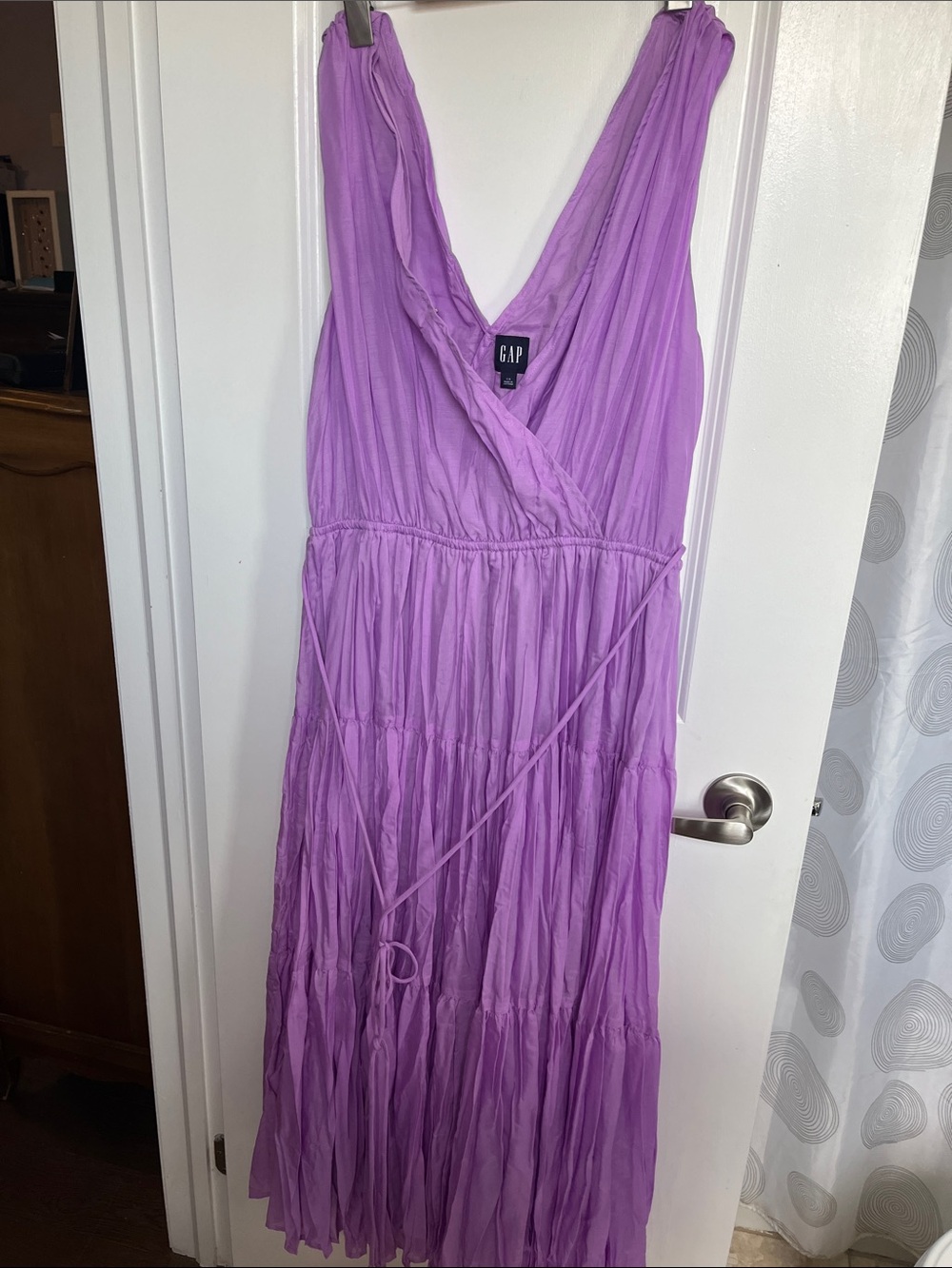 GAP Lavender/Orchid Sleeveless Tiered Maxi Dress